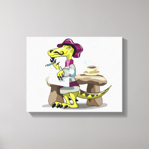 Toile Illustration D'Une Pensée De Poète Raptor Caricatu