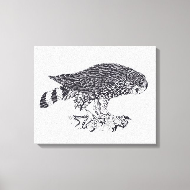 Toile Illustration en noir et blanc de la Fauche de Brua (Recto)