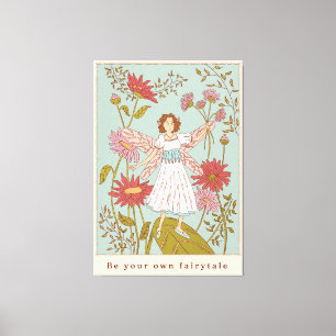 Toile Illustration fantastique de jardin de fées fantais