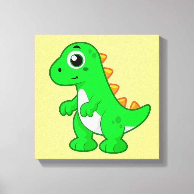 Toile Illustration Mignonne Du Tyrannosaurus Rex. (Recto)