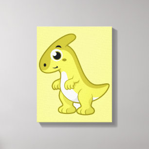 Toile Illustration Mignonne D'Un Parasaurolophus Dinosau