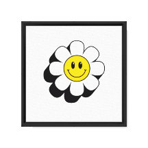 Illustration murale Fleurs souriantes pour enfants