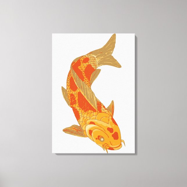 Toile Illustration numérique de Koi Carp (Recto)