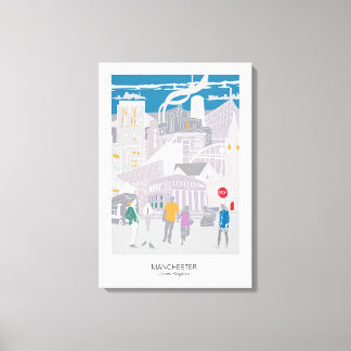 Toile Illustration Skyline Manchester Canvas