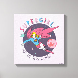 Toile Illustration Supergirl volant vers le haut