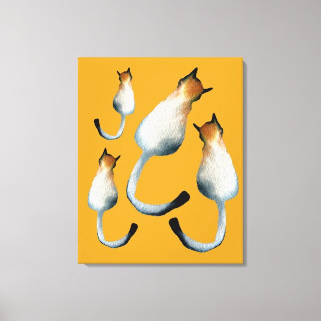 Toile Illustration Tabby noir et brun (Recto)