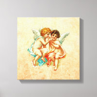 Illustration vintage Ephemera Angel Cherubs