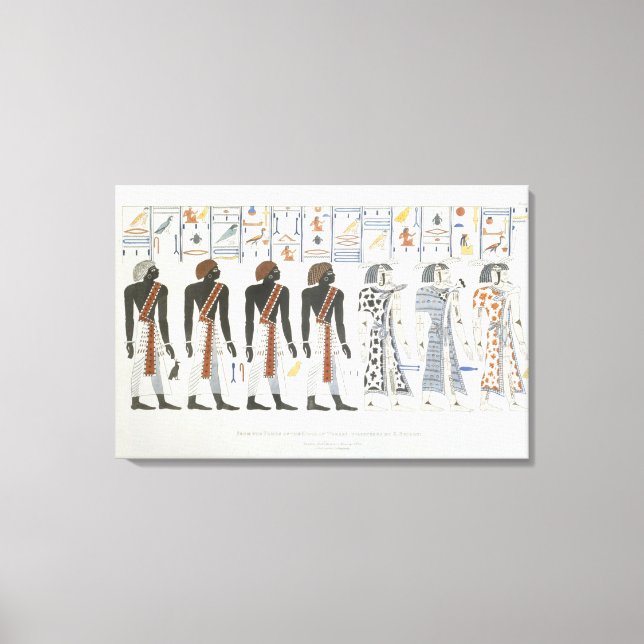 Toile Illustrations des hiéroglyphes des tombes de t (Recto)