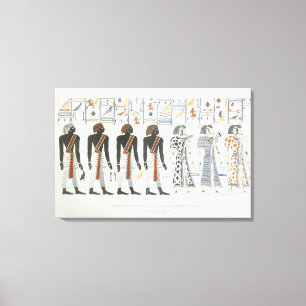 Toile Illustrations des hiéroglyphes des tombes de t