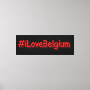 Toile "#iLoveBelgium" Joli Design. Commandez dès mainten