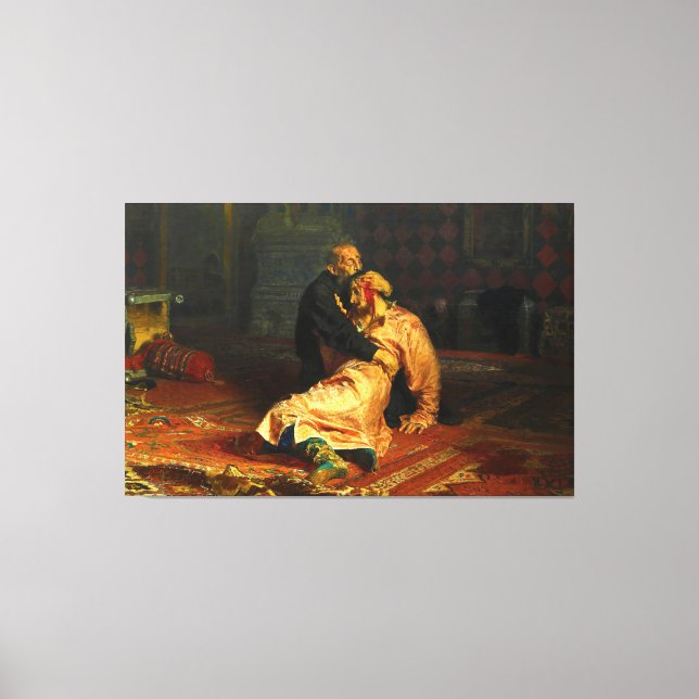 Toile Ilya Repin - Ivan le Terrible et son fils Ivan (Recto)