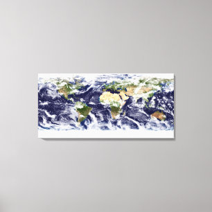 Toile Image couleur vraie de toute la Terre