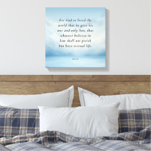 Toile Image du verset biblique Jean 3:16