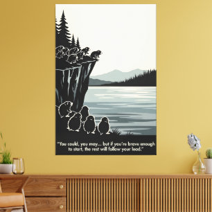 Toile Image et citation motivante drôle