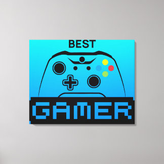 Toile Image of Game Controller and Best Gamer Text