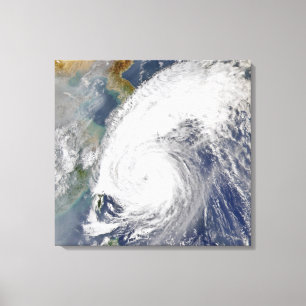 Toile Image satellite d'un ouragan