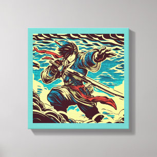 Toile Imaginaire Anime Hero 1 - Bois japonais