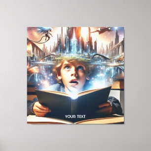 Toile Imaginaire Cute Boy City Book