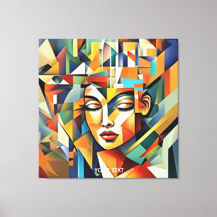 Toile Imaginaire Cute Vivid Abstraite Cubiste Femme