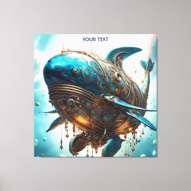 Toile Imaginaire Cute Vivid Steampunk Baleine Mer (Recto)