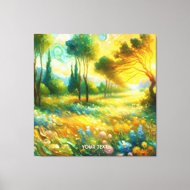 Toile Imaginaire de beaux arbres Paysage Abstrait (Recto)