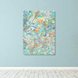 Toile Imaginaire de fleurs vintages - Boho Floral Art Ab