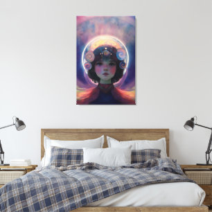 Toile Imaginaire éthérée Céleste gardien du rêve d'enfan