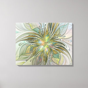 Toile Imaginaire Floral Fleur Art Fractal Moderne Avec O