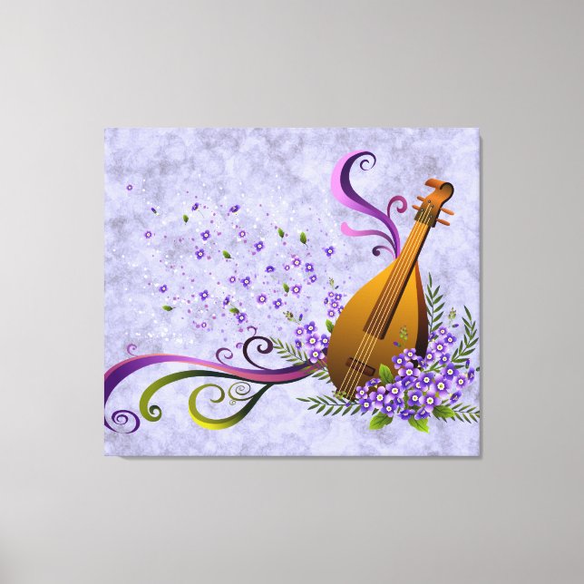 Toile Imaginaire Mandolin Music 3 Panel (Recto)