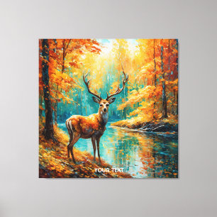 Toile Imaginaire mignon Cerfs d'automne