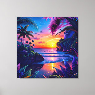 Toile Imaginaire Tropical Beach Two