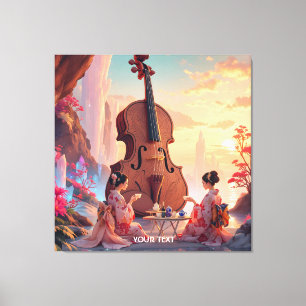 Toile Imaginaire Violon mignon Filles Thé