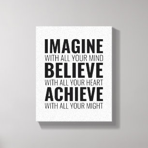Toile Imaginez Avec Tout Votre Esprit Motivationnel Mur
