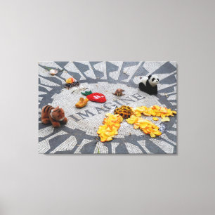 Toile Imaginez les champs de fraises Central Park Plaque