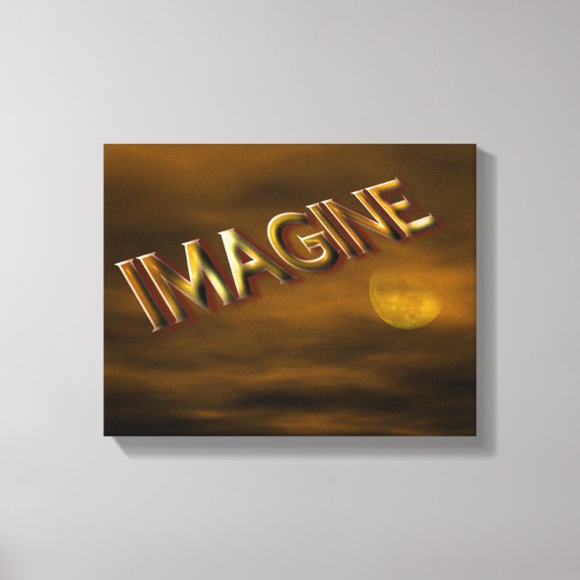 Toile Imaginez l'Imaginaire Lune Ciel Inspirationnel (Recto)