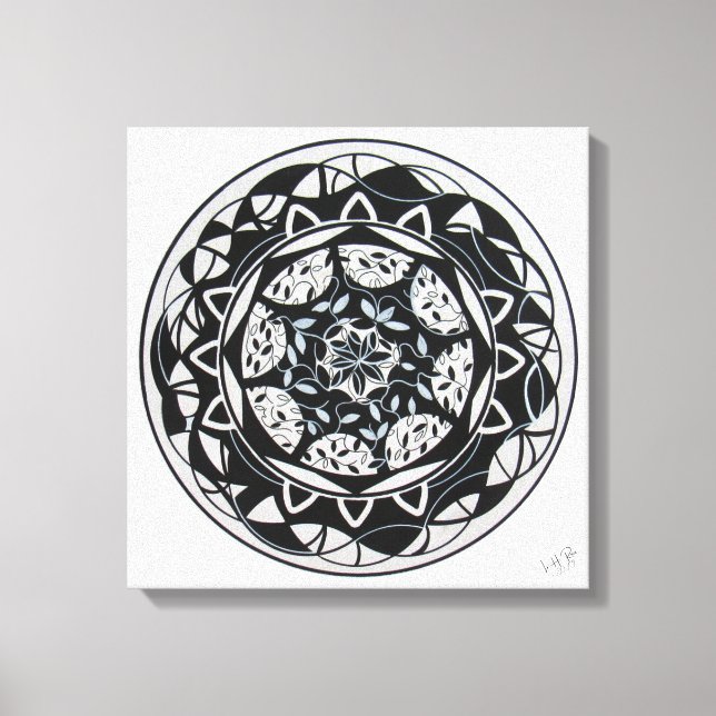 Toile Impressão Em Tela Painel Mandala Serenidade Floral (Recto)