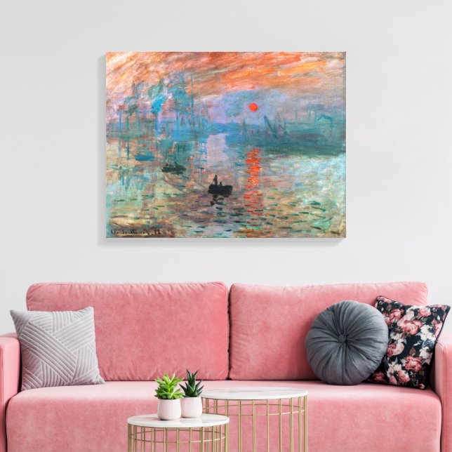 Toile Impression, lever du soleil | CLAUDE MONET | (Insitu(Salon))