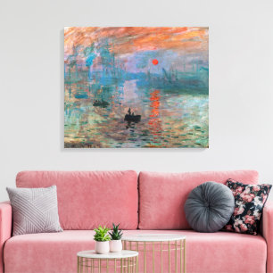 Toile Impression, soleil levant   Claude Monet  