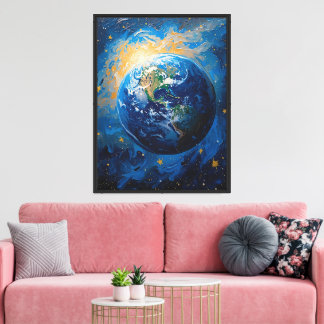 Toile Impressionniste Terre Étoilée