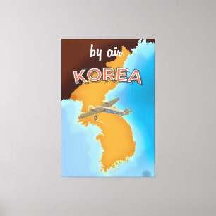 Toile imprimé d'affiche de voyage vintage en Corée