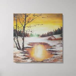Toile Imprimer Ann Hayes Peinture Scène d'hiver