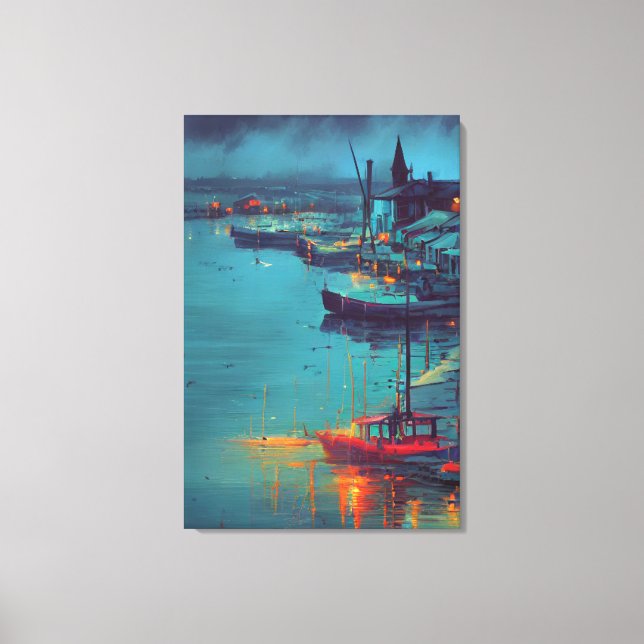 Toile Imprimer Canvas de village Fisher (Recto)