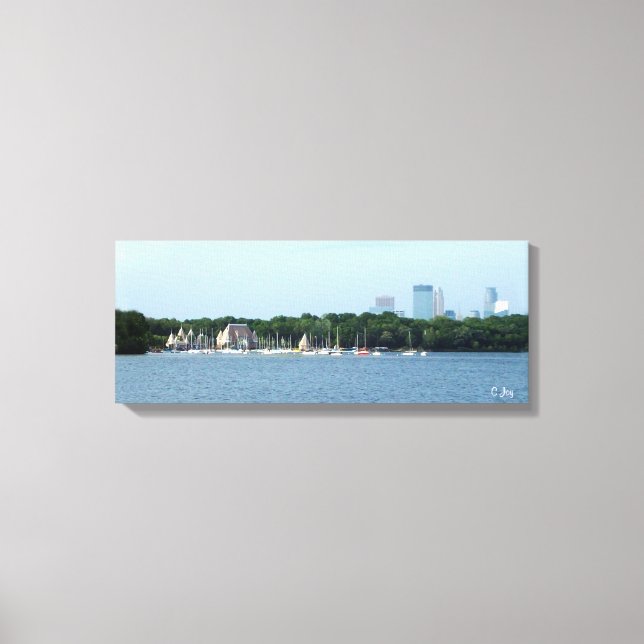 Toile Imprimer : Lac Harriet & Minneapolis Skyline_ (Recto)