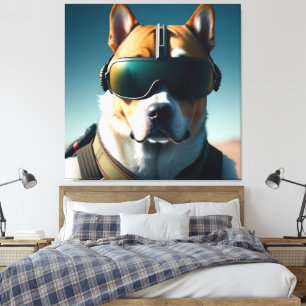 TOILE IMPRIMER L'ART DU CHIEN COMMANDANT