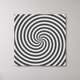 Toile Imprimer le tourbillon en noir et blanc