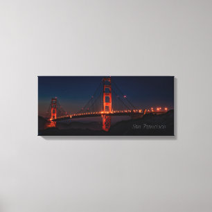 Toile Imprimer San Francisco Night Bridge