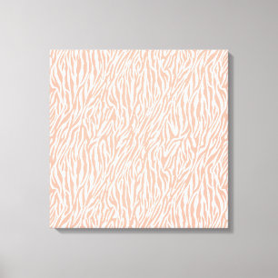 Toile Imprimer Zebra Peach