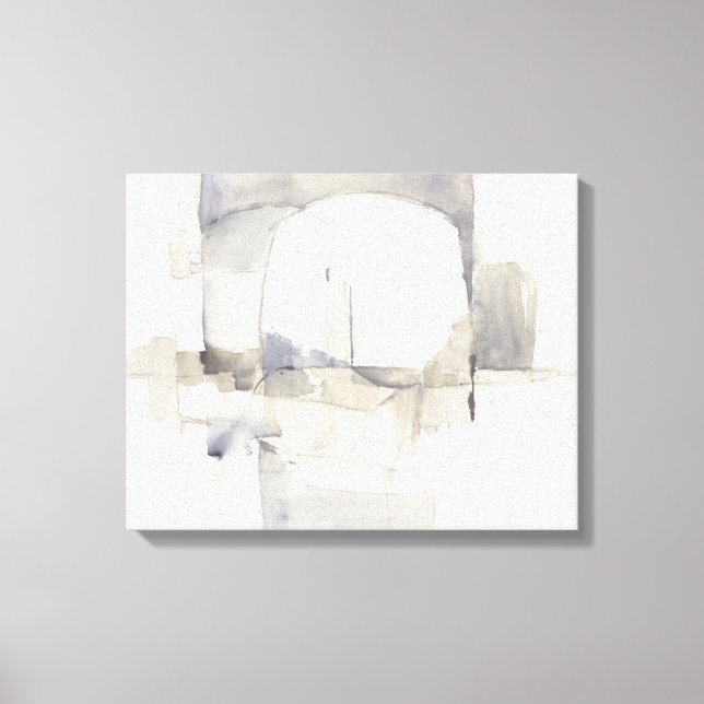 Toile Improvisation I Grey Abstrait Print (Recto)