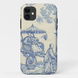 Toile in Blauem u. in weißem Case-Mate iPhone Hülle