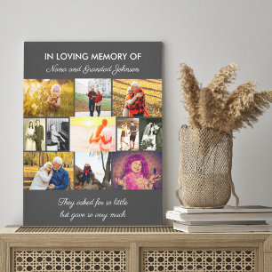 Toile In Love Memory Memorial Citation Gris Photo Collag
